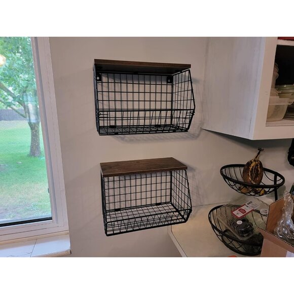New 2-Tier Wall-Mounted Fruit Basket for Potato & Onion Storage with Lid - Picture 9 of 15